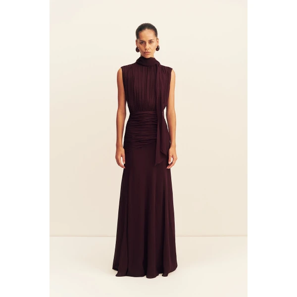 Shona Joy Amina Scarf Neck Maxi Dress, view 2