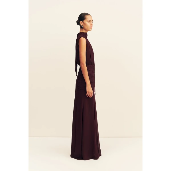 Shona Joy Amina Scarf Neck Maxi Dress, view 6