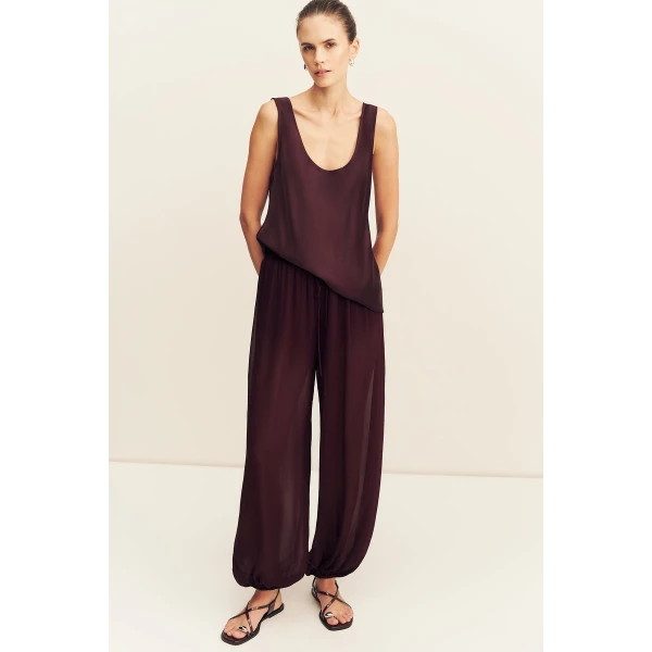 Shona Joy Amina Sheer Harem Pant, view 3