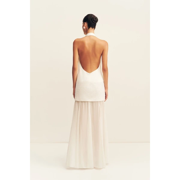 Shona Joy Bianca Halter Plunged Maxi Dress, view 6