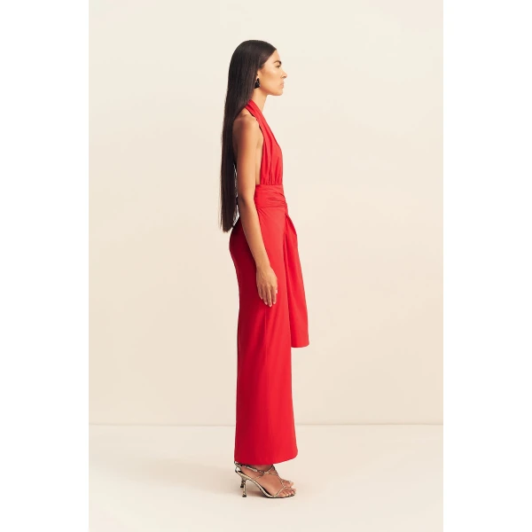 Shona Joy Campbell Halter Plunged Maxi Dress, view 5