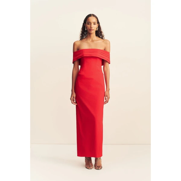 Shona Joy Campbell Off Shoulder Fitted Maxi Dress, view 2