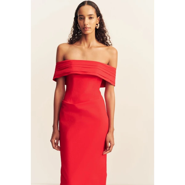 Shona Joy Campbell Off Shoulder Fitted Maxi Dress, view 3