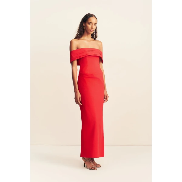 Shona Joy Campbell Off Shoulder Fitted Maxi Dress, view 4