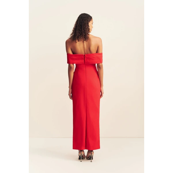 Shona Joy Campbell Off Shoulder Fitted Maxi Dress, view 6
