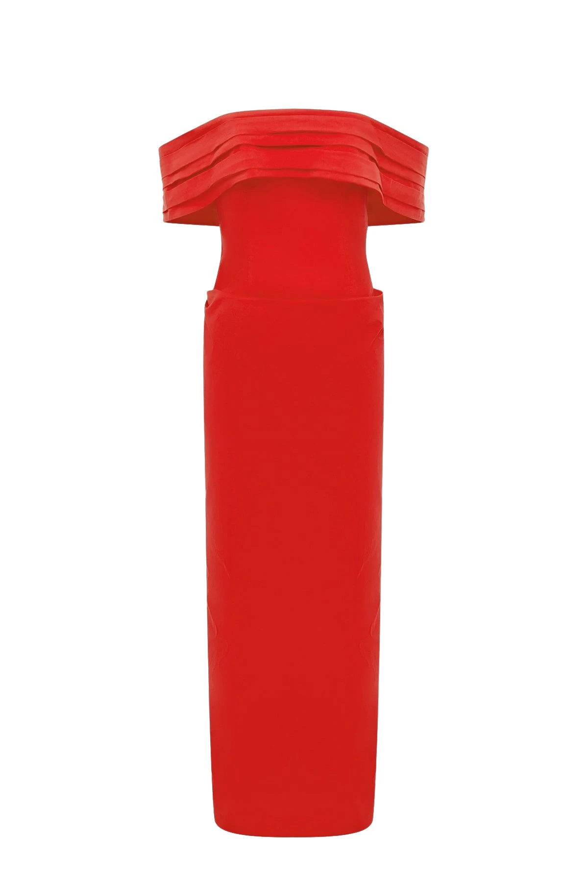 Shona Joy Campbell Off Shoulder Fitted Maxi Dress