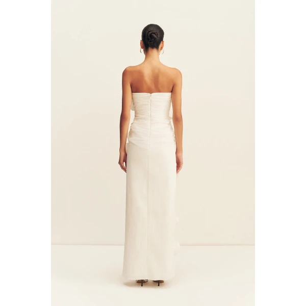 Shona Joy Campbell Ruffle Side Split Maxi Dress, view 6