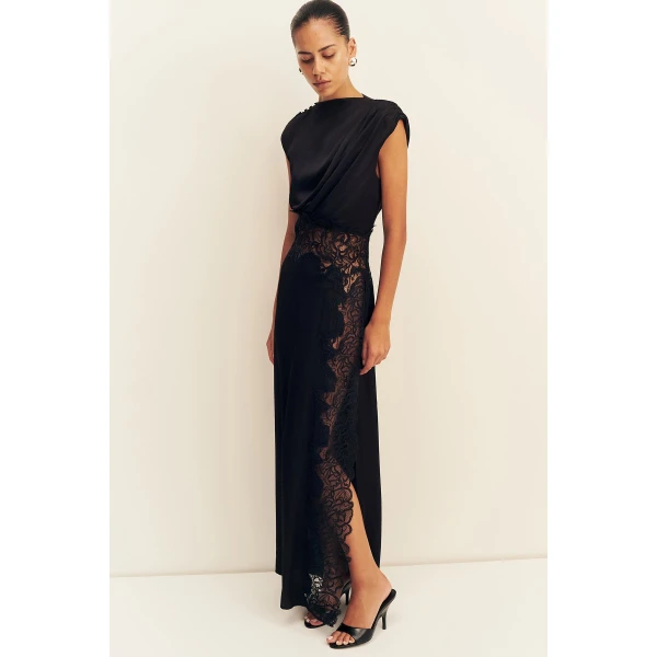 Shona Joy Eniko Lace Gathered Maxi Dress, view 4