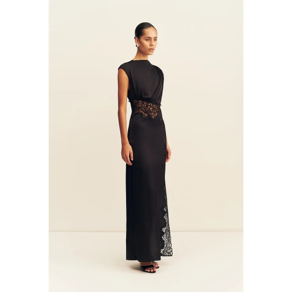 Shona Joy Eniko Lace Gathered Maxi Dress, view 5