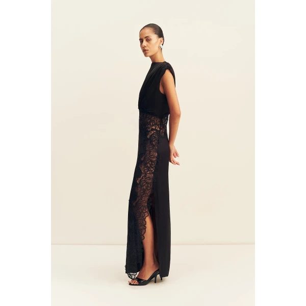 Shona Joy Eniko Lace Gathered Maxi Dress, view 6