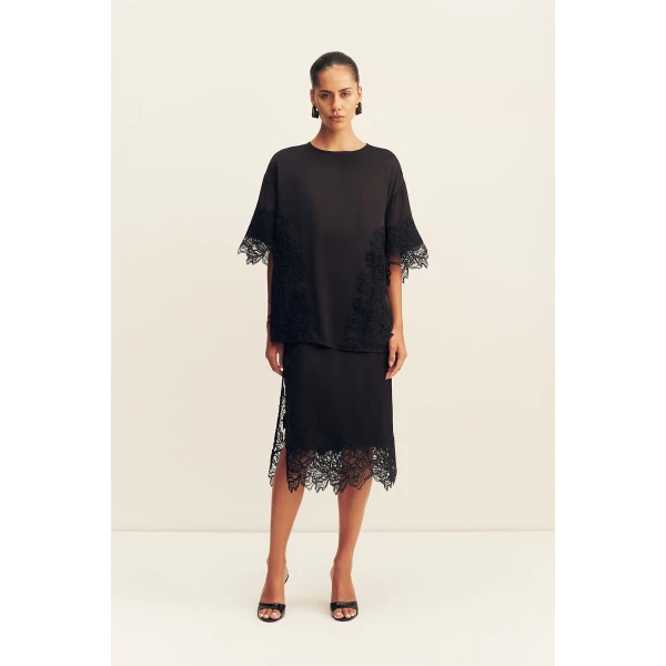 Shona Joy Eniko Lace T-shirt Top, view 2
