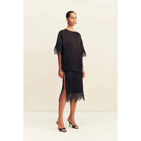 Shona Joy Eniko Lace T-shirt Top, view 5