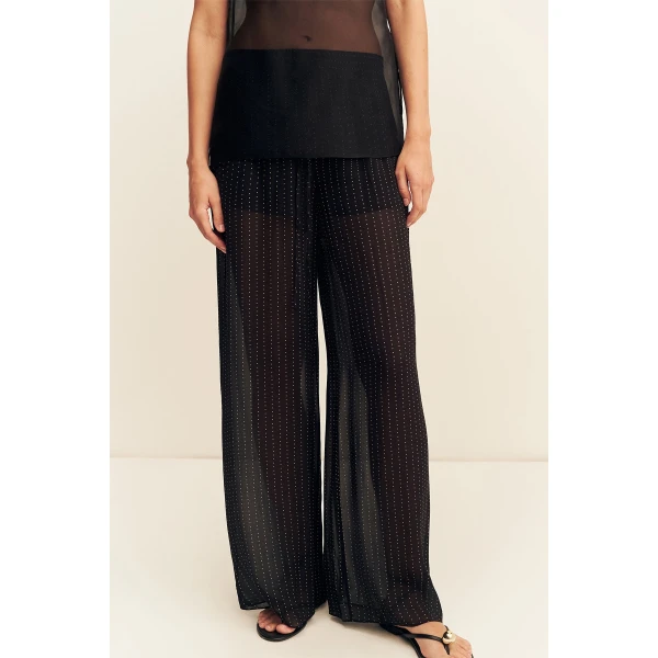 Shona Joy Irving Polka Dot Sheer Pant, view 3