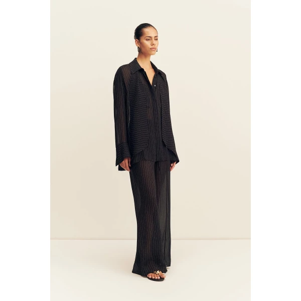Shona Joy Irving Polka Dot Sheer Pant, view 5