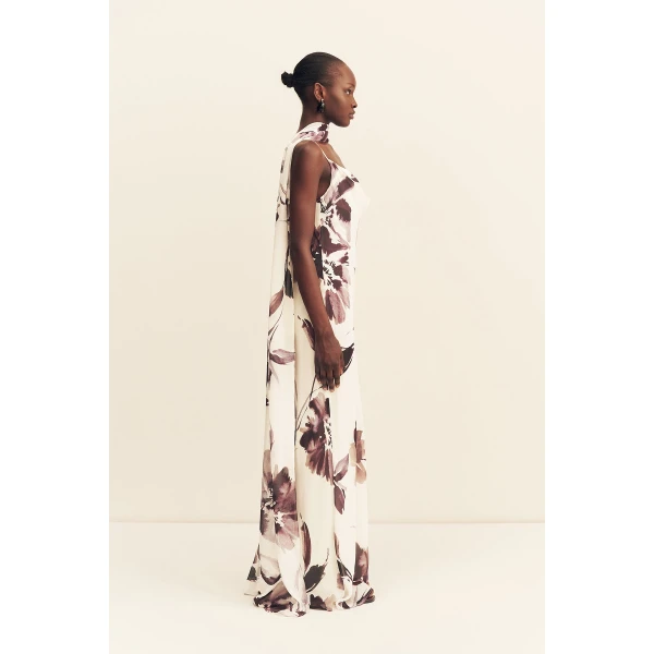 Shona Joy Marpessa Bias Maxi Dress with Scarf, view 5