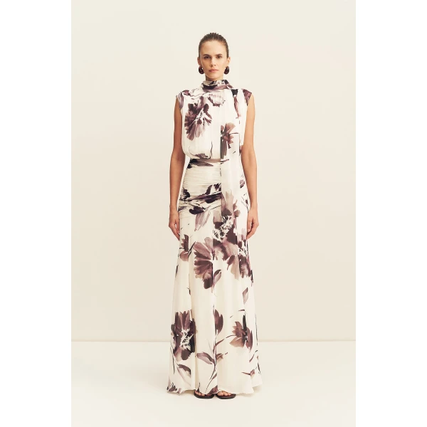 Shona Joy Marpessa Scarf Neck Maxi Dress, view 2