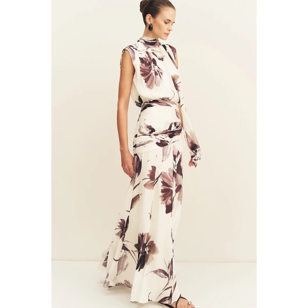 Shona Joy Marpessa Scarf Neck Maxi Dress, view 4