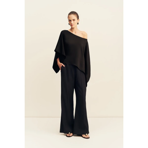 Shona Joy Savanna Draped Cape Top, view 2