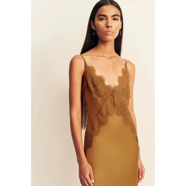 Shona Joy Simona Lace Slip Maxi Dress, view 3