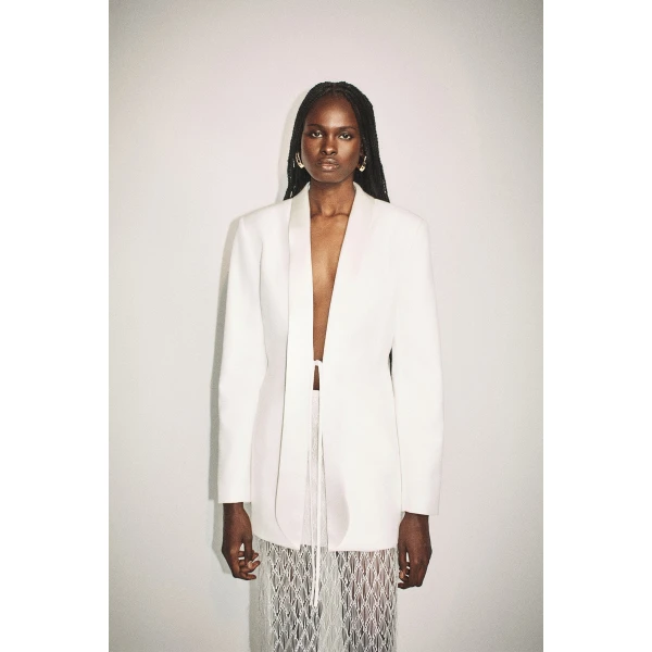 Shona Joy Solana Tuxedo Tie Blazer, view 3