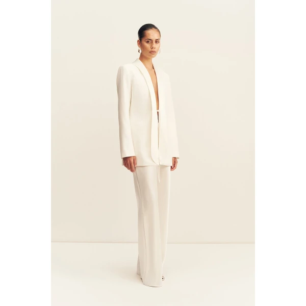 Shona Joy Solana Tuxedo Tie Blazer, view 5