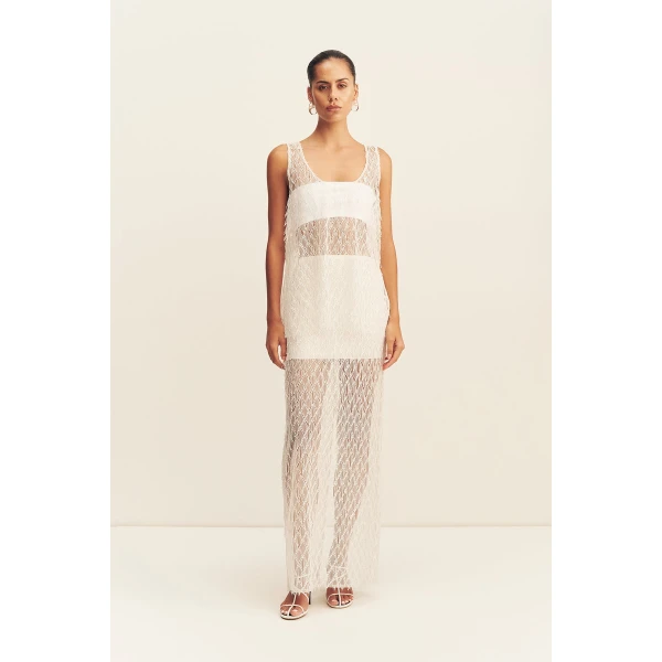 Shona Joy Talitha Fringe Maxi Skirt, view 2