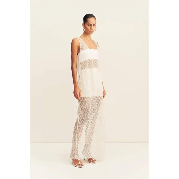 Shona Joy Talitha Fringe Maxi Skirt, view 4
