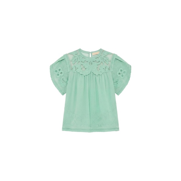 Ulla Johnson Alma Silk Top in Arctic