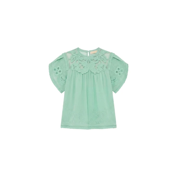 Ulla Johnson Alma Silk Top in Arctic