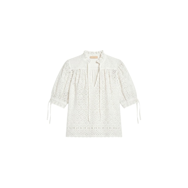 Ulla Johnson Alouette Cotton Top in Pristine