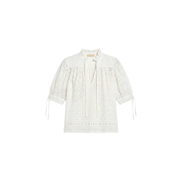 Ulla Johnson Alouette Cotton Top in Pristine