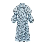 Ulla Johnson Anais Ripstop Peplum Coat in Ciel