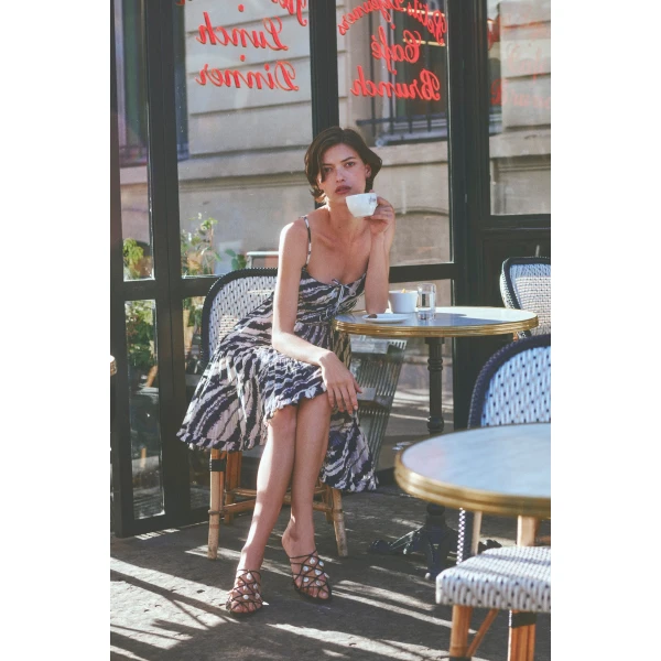 Ulla Johnson Anya Cotton Top in Shibori Wave, view 6