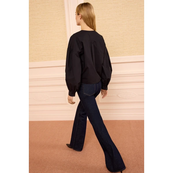 Ulla Johnson Aria Cotton Top in Noir, view 6