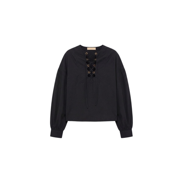 Ulla Johnson Aria Cotton Top in Noir