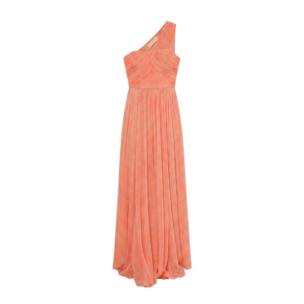 Ulla Johnson Aureline Silk One Shoulder Gown in Azalea