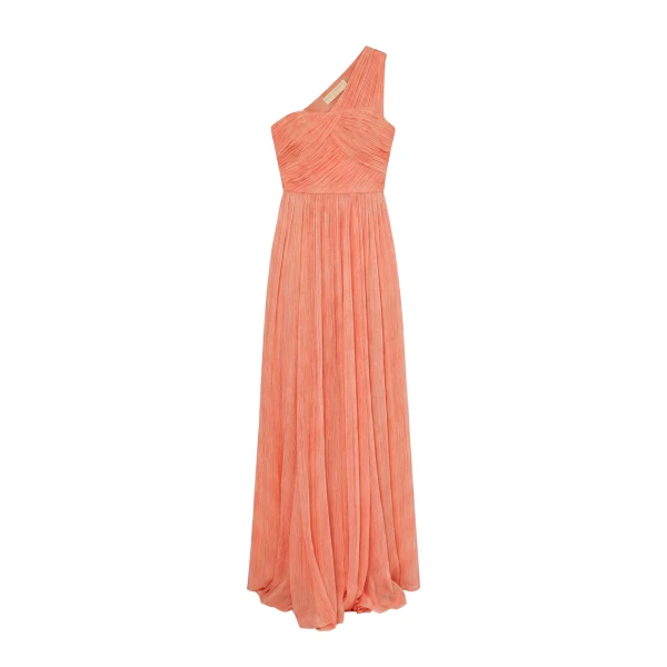 Ulla Johnson Aureline Silk One Shoulder Gown in Azalea