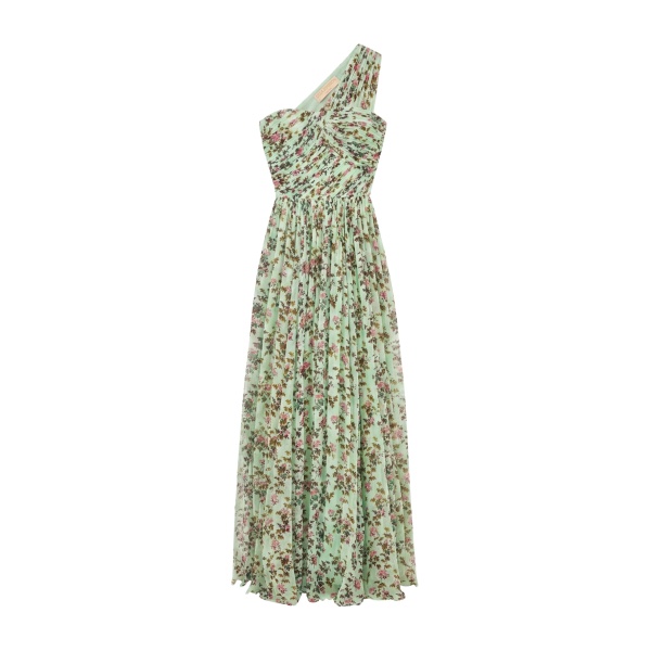 Ulla Johnson Aureline Silk One Shoulder Gown in Opaline