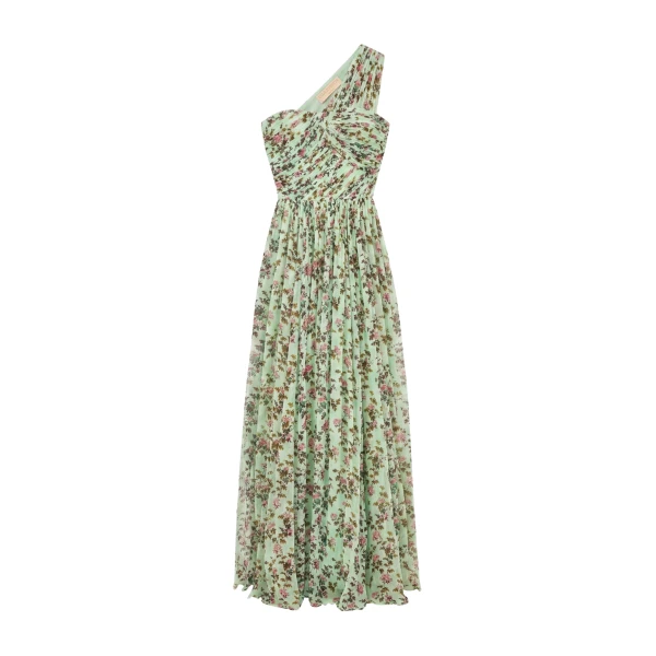 Ulla Johnson Aureline Silk One Shoulder Gown in Opaline