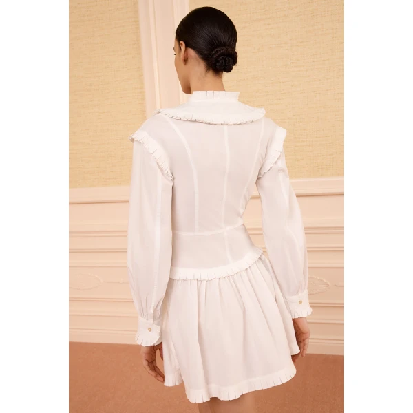 Ulla Johnson Beatrix Cotton Mini Dress in Cowrie, view 5