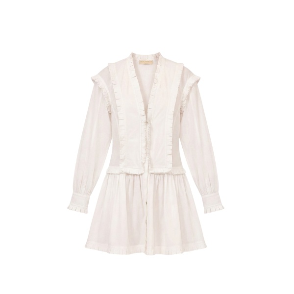 Ulla Johnson Beatrix Cotton Mini Dress in Cowrie