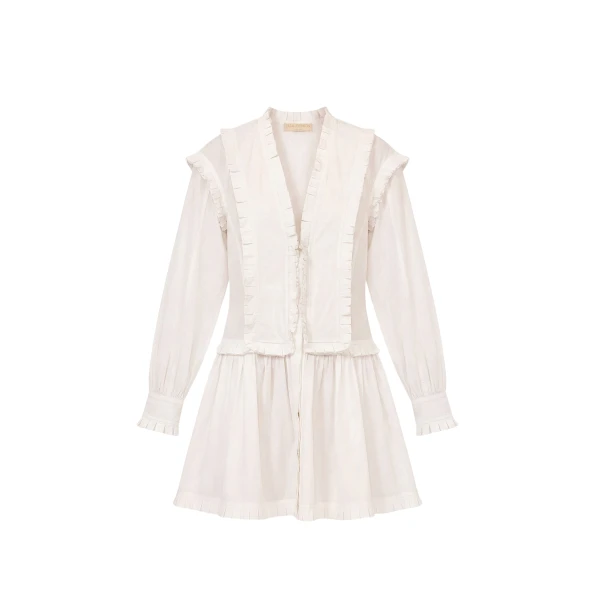 Ulla Johnson Beatrix Cotton Mini Dress in Cowrie