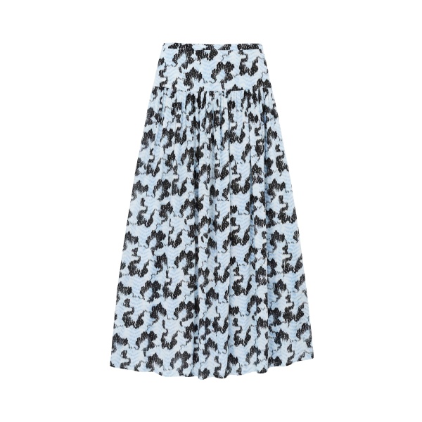 Ulla Johnson Blanche Jersey Skirt in Ciel