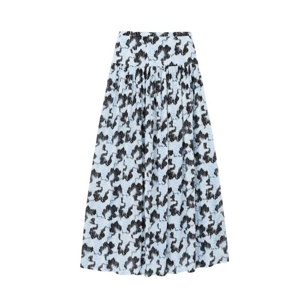 Ulla Johnson Blanche Jersey Skirt in Ciel