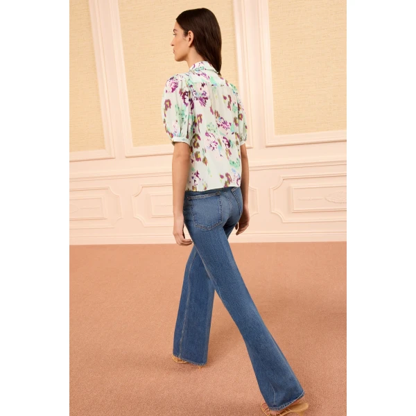 Ulla Johnson Camellia Silk Top in Oasis, view 5