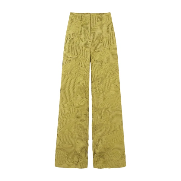 Ulla Johnson Carine Satin Pant in Moss Gold