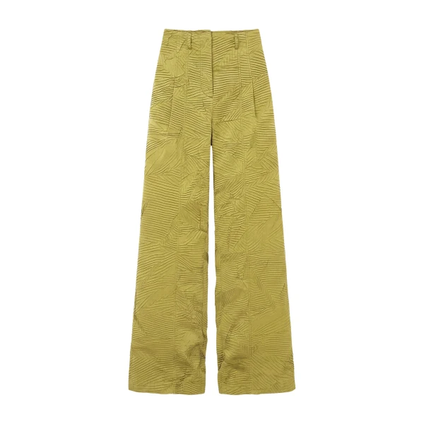 Ulla Johnson Carine Satin Pant in Moss Gold