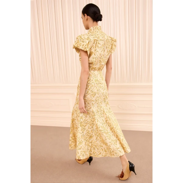 Ulla Johnson Clarisse Trumpet Midi Skirt in Chamomile, view 6