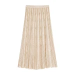Ulla Johnson Clio Knit Midi Skirt in Conch