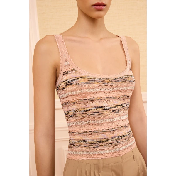 Ulla Johnson Clotilde Tank Top in Hibiscus, view 3